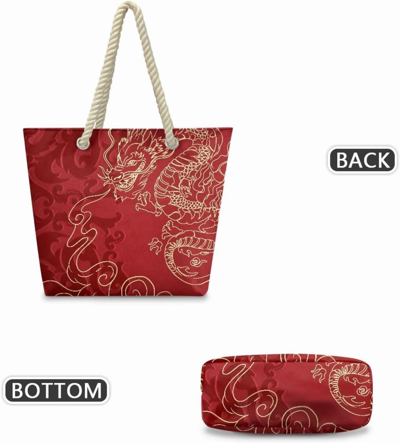 Rope Handbag for Women Large Beach Bags Lightweight Shopping Bag Large Capacity Polyester Tote for Daily Work