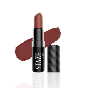 Stazee 9to9 Velvet Kiss Lipstick, Matte   Intense Color Lipstick, 12H Long Stay, Moisturizing & Lightweight Formula, 06 Hot Chocolate - 3.8g