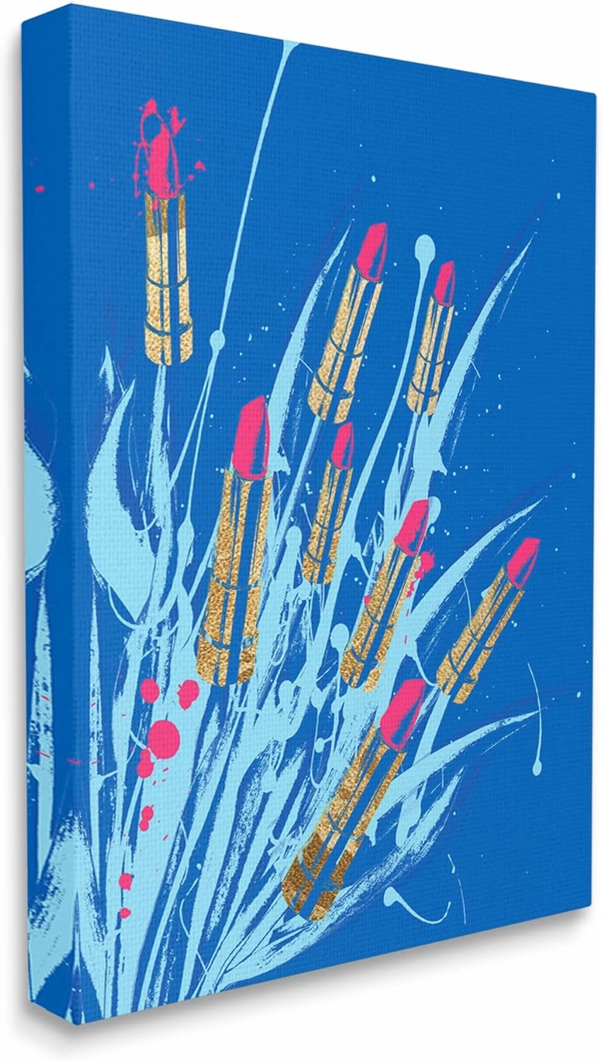 Stupell Industries Vivid Glam Lipstick Arrangement Canvas Wall Art, Design by Lil' Rue