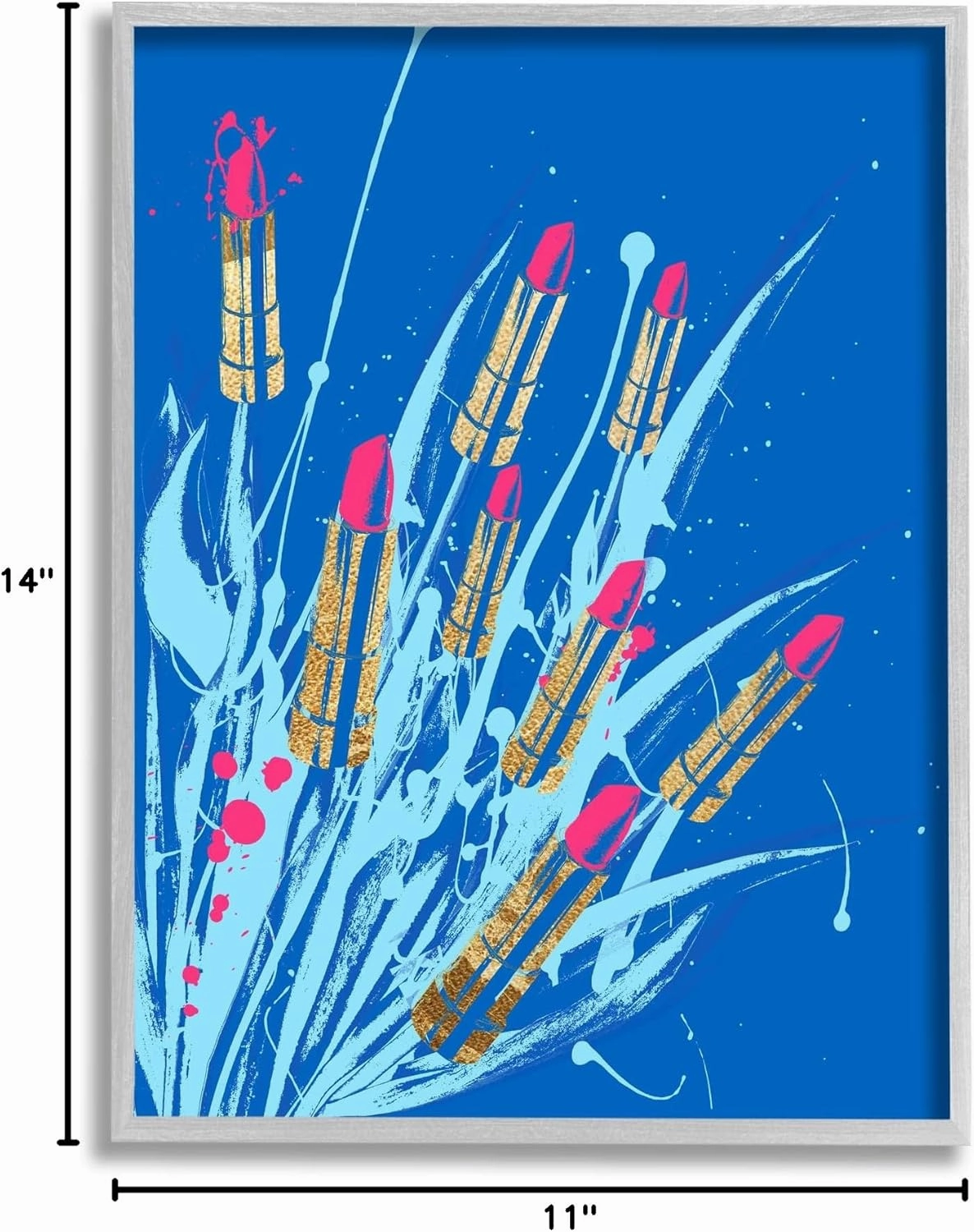 Stupell Industries Vivid Glam Lipstick Arrangement Framed Wall Art, Design by Lil' Rue