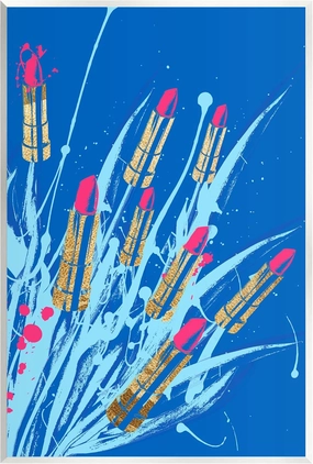 Stupell Industries Vivid Glam Lipstick Arrangement Wood Wall Art, Design by Lil' Rue