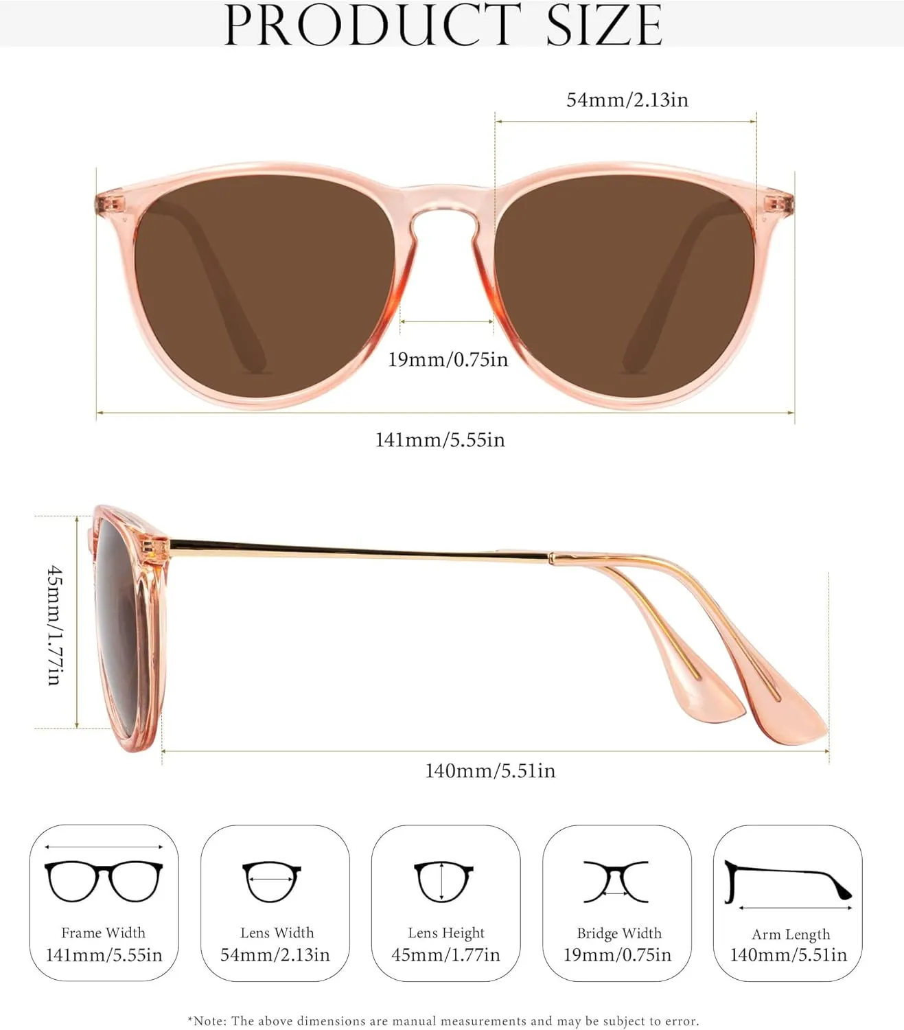 Sunglasses Womens Polarized Sunglasses-Women: Retro Round Sun Glasses with UV400 Protecion Trendy 3 Pack