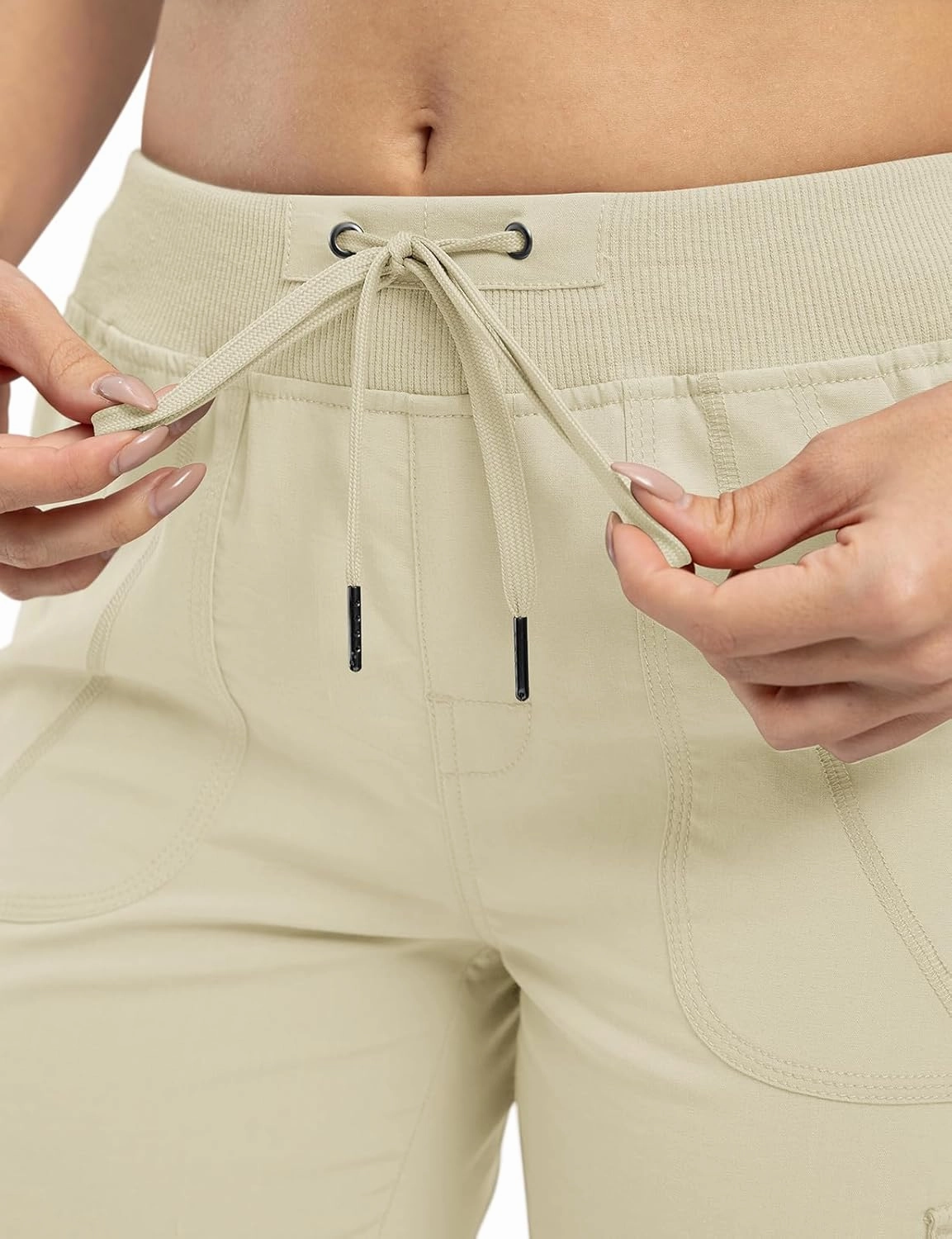 TBMPOY Womens Cargo Capris Lightweight Hiking Pants 6 Pockets Quick Dry Casual Outdoor Trip Loose Shorts Cropped Cotton