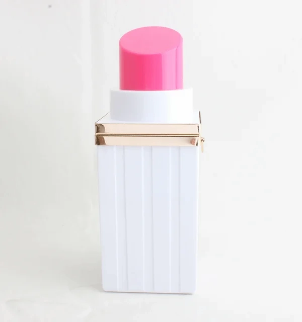The "Lipstick" Bag in White/Pink | Ready to ship